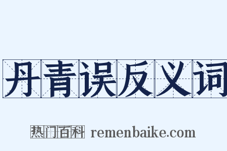 丹青误反义词是什么意思的图片